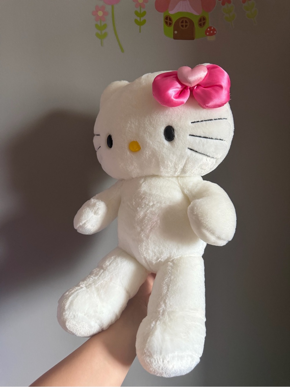 Hello Kitty White Plush with Pink Satin Bow build a bear og